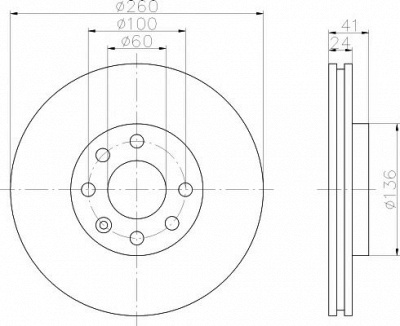 HELLA PAGID 8dd355108271 -  Тормозной диск